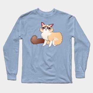 Slightly Suspicious Ragdoll Cat Long Sleeve T-Shirt